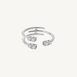 Spiral Round Diamond Ring