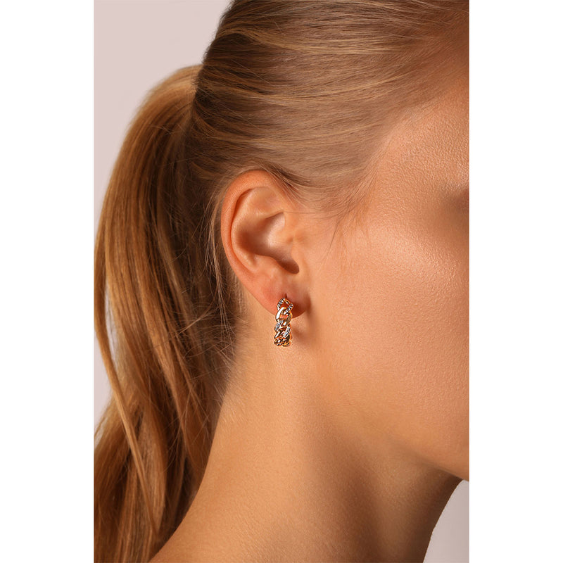 Link  Round Diamond Earrings