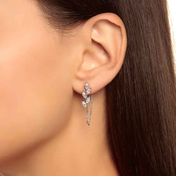 Chain Marquise Diamond Earrings