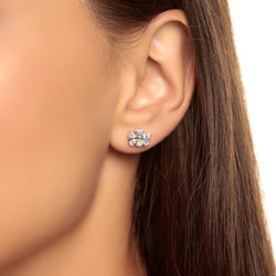 Cluster Stud Diamond Earrings