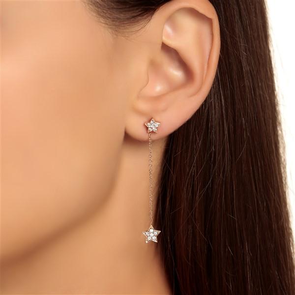 Diamond earrings deals long design