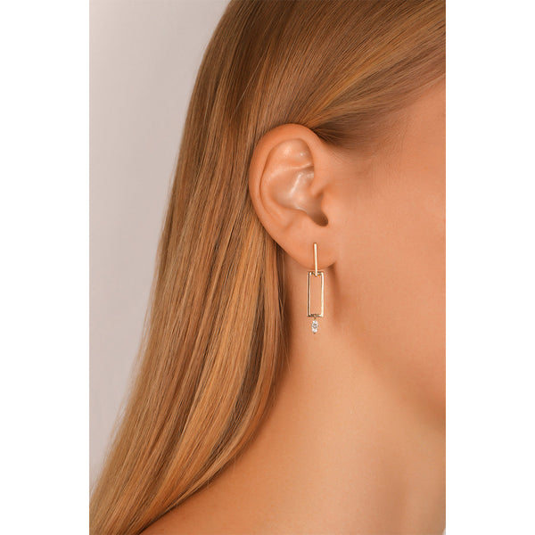 Link Marquise Diamond Earrings