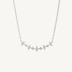 Arc Marquise Round Diamond Pendant