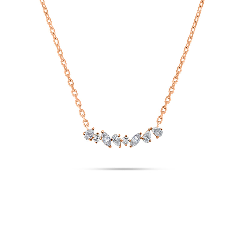 Mix Round, Pear And Marquise Diamond Pendant
