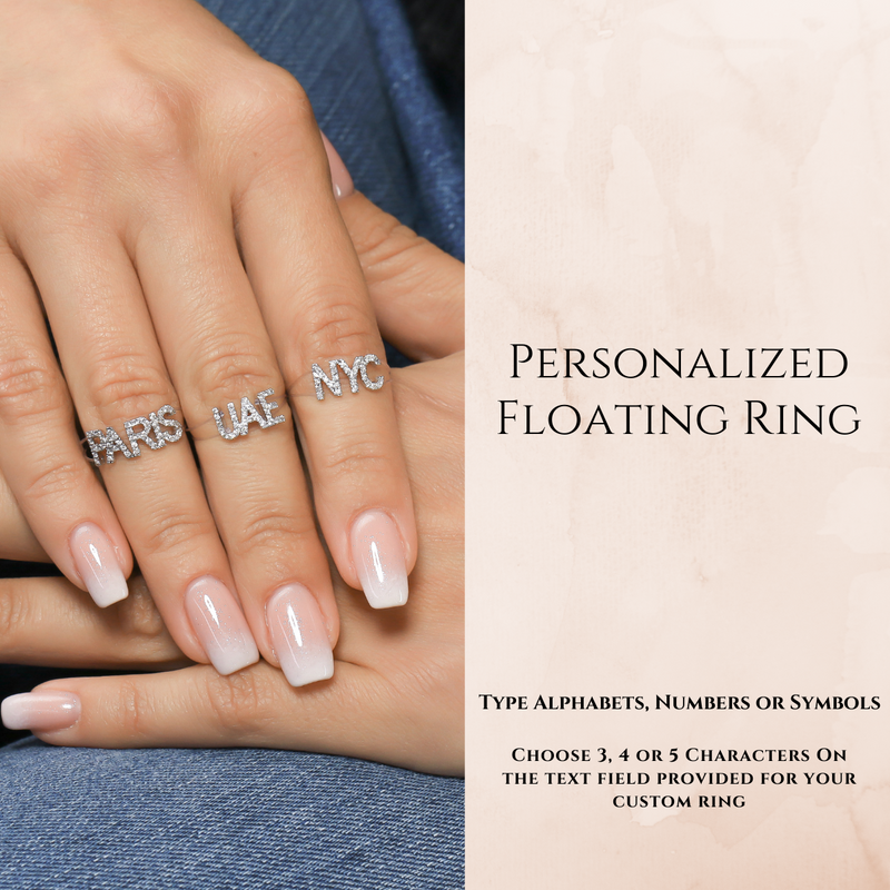 Personalized Floating Diamond Ring