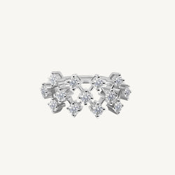 Cross Round Diamond Ring