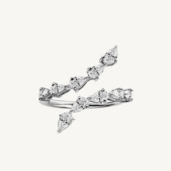 Symmetry Pear Diamond Ring