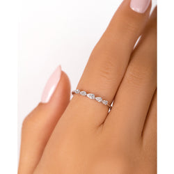 Linear Pear Diamond Ring