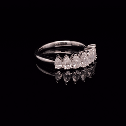 Arc Pear Diamond Ring