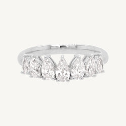 Arc Pear Diamond Ring