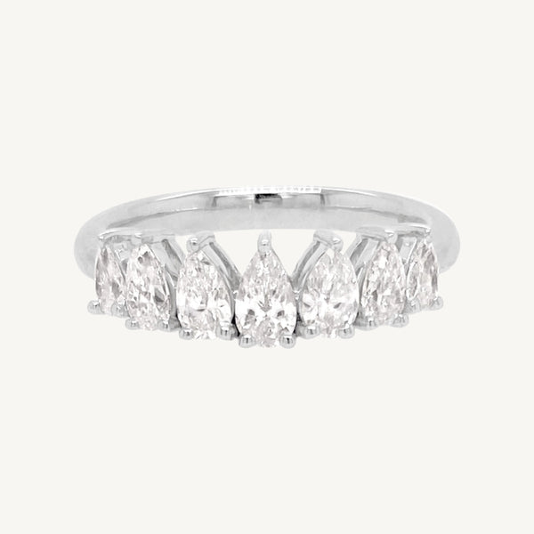 Arc Pear Diamond Ring