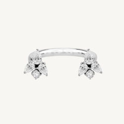 Cluster U Shaped Diamond Ring