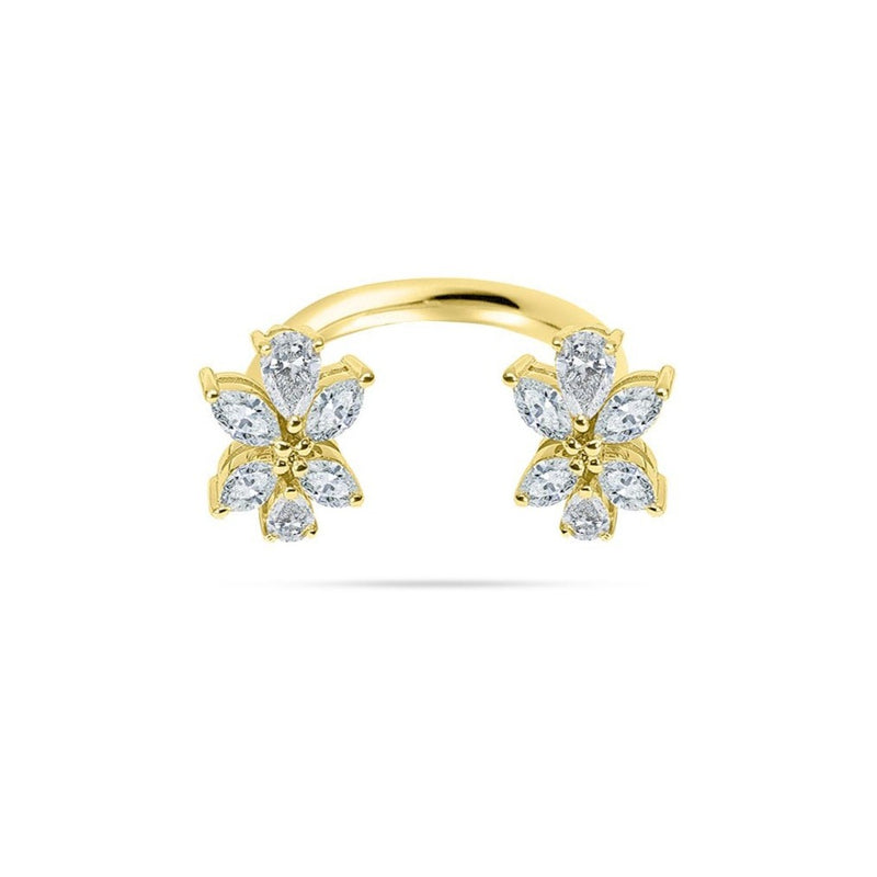 Cluster Pear and Marquise Diamond Ring