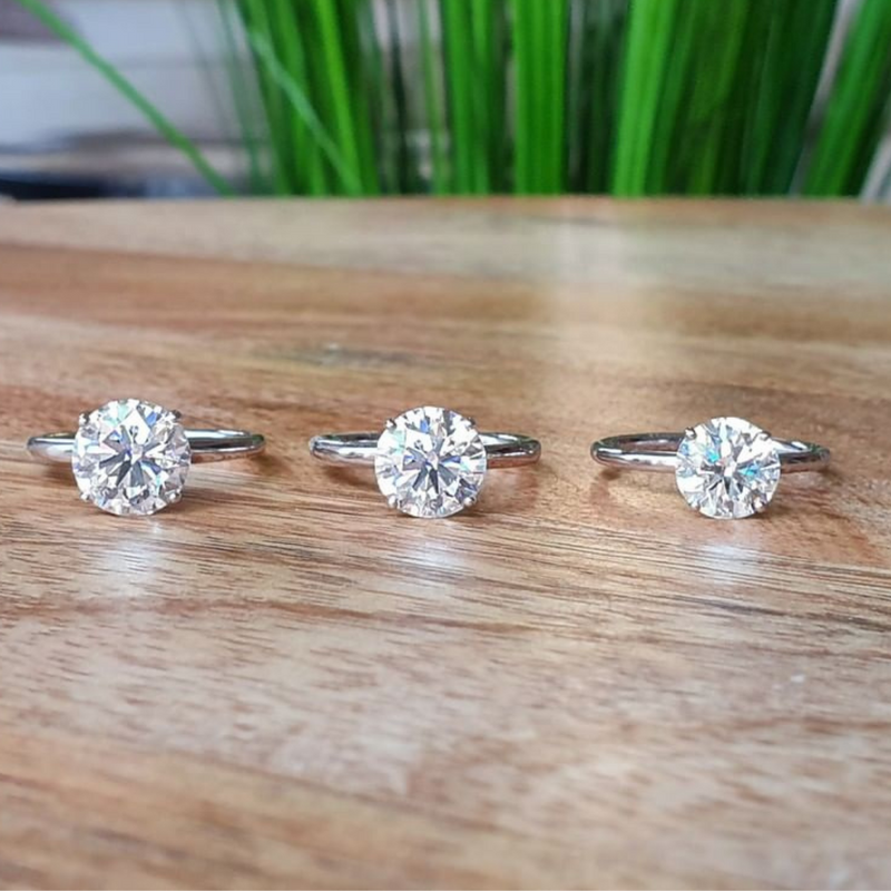 Round diamond setting deals