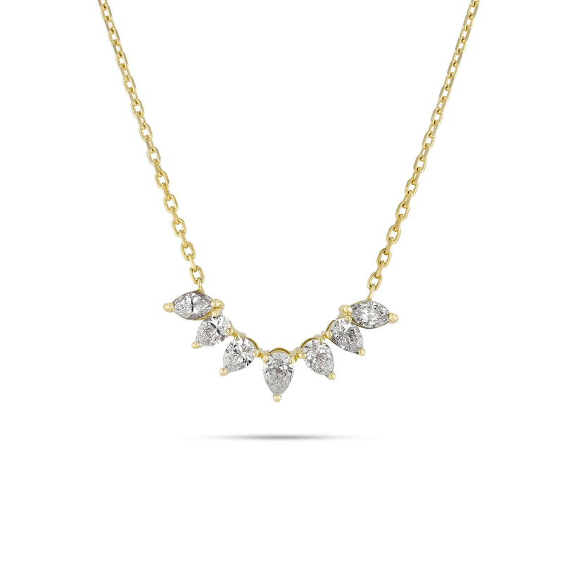 Arc Pear Marquise Diamond Pendant