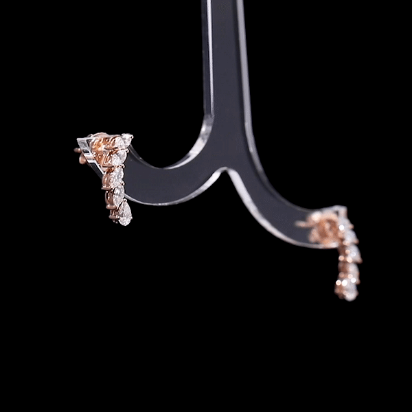 Arc Pear and Marquise Diamond Earrings