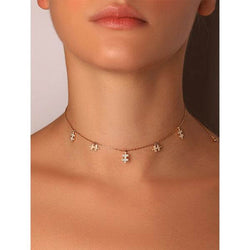 Dangling Smart Love Round Diamond Choker