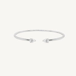 Pear Diamond Open Bangle