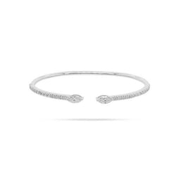 Solitaire Marquise Diamond Spring Bangle