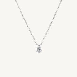 Pear Solitaire Diamond Pendant