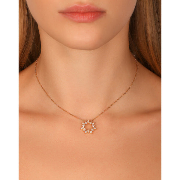 Sunshine Pear Diamond Pendant