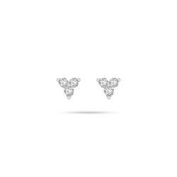 Trio Round Diamond Stud Earrings